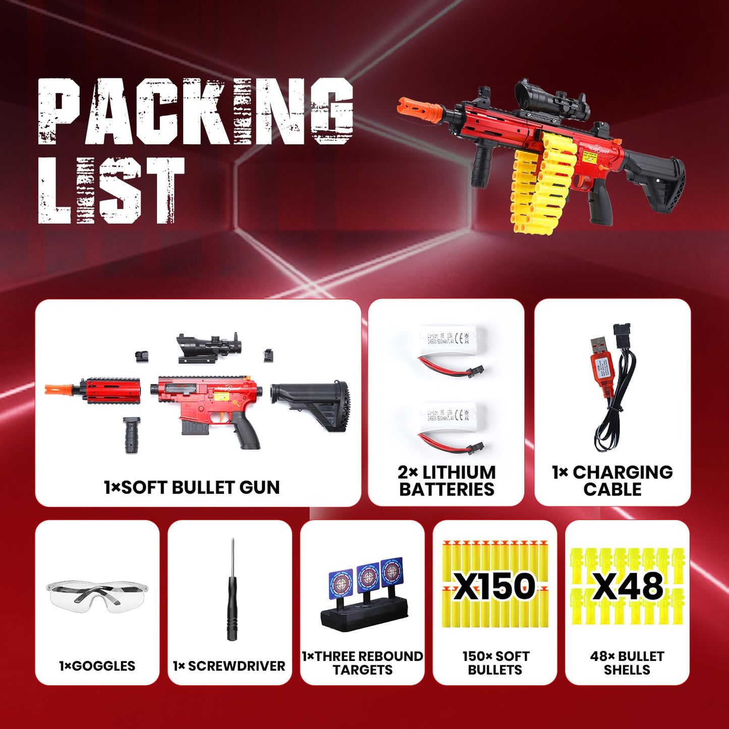 Eaglestone Automatic Toy Guns with 150 Darts, Shell Ejecting Manual-Semi Auto Sniper Gun