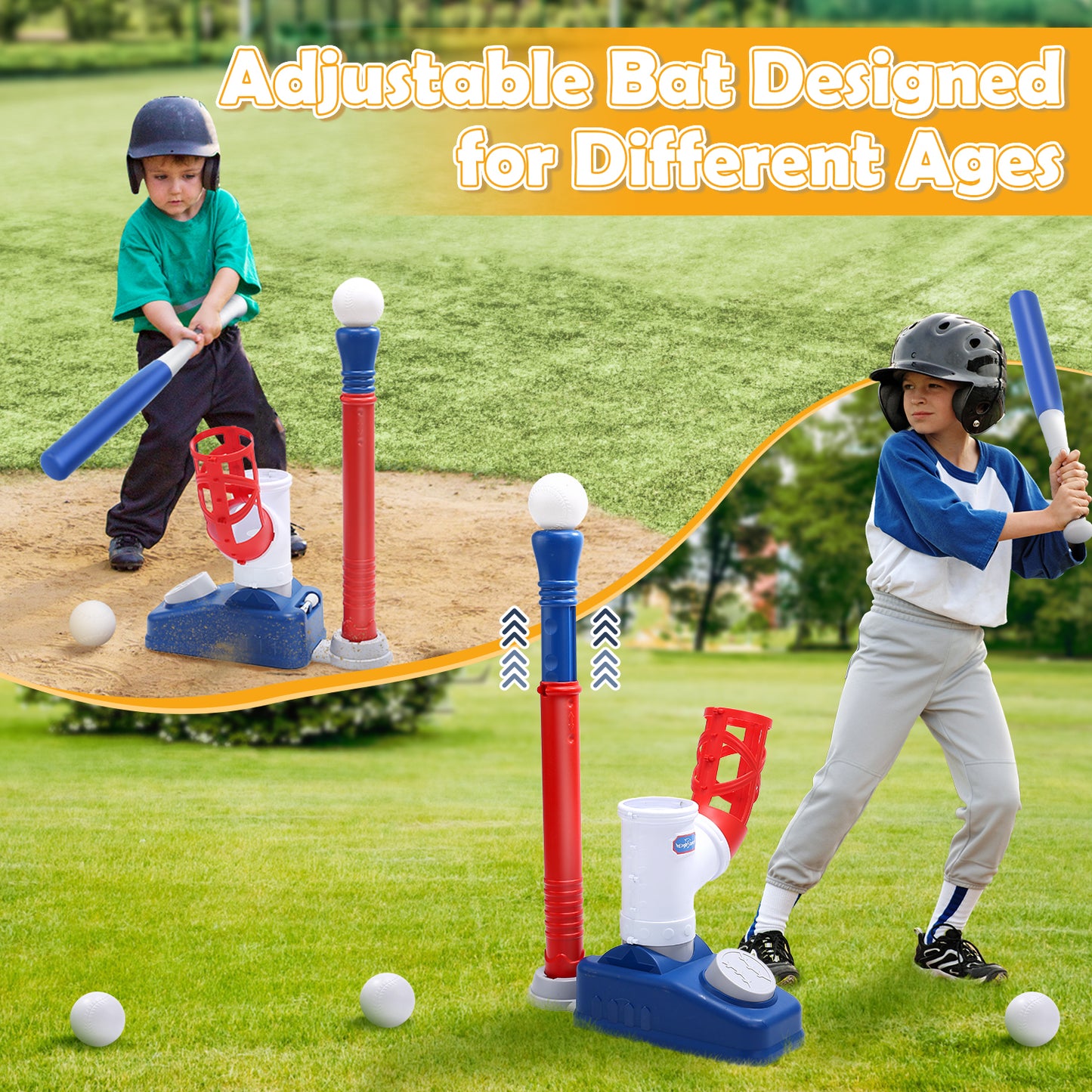 EagleStone 2 in 1 Tball Set for Kids, Toddler T Ball Set