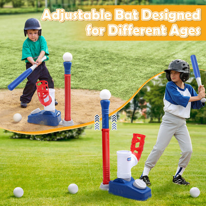 EagleStone 2 in 1 Tball Set for Kids, Toddler T Ball Set