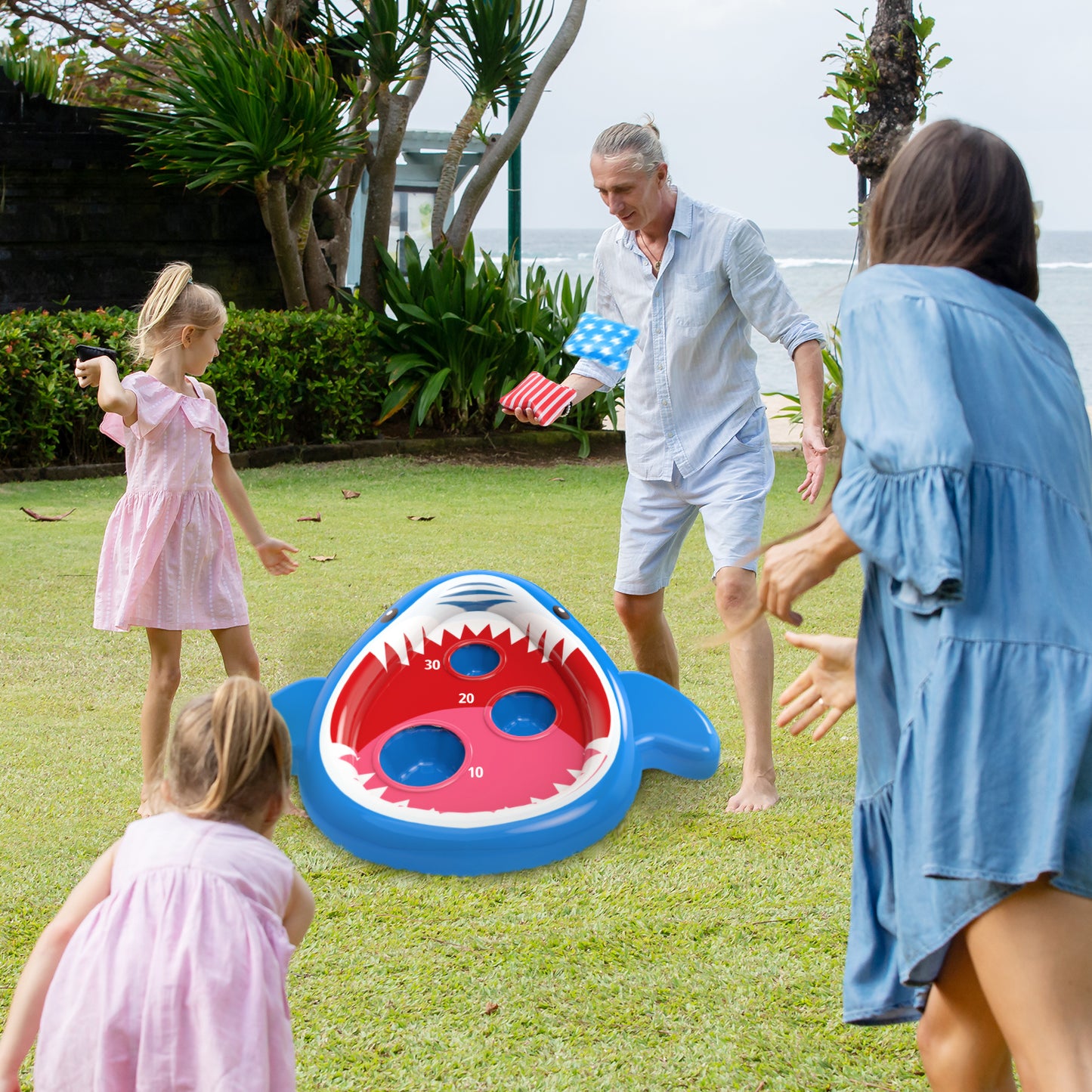 Eaglestone 2 PCS Pool Shark Cornhole Toys for Kids