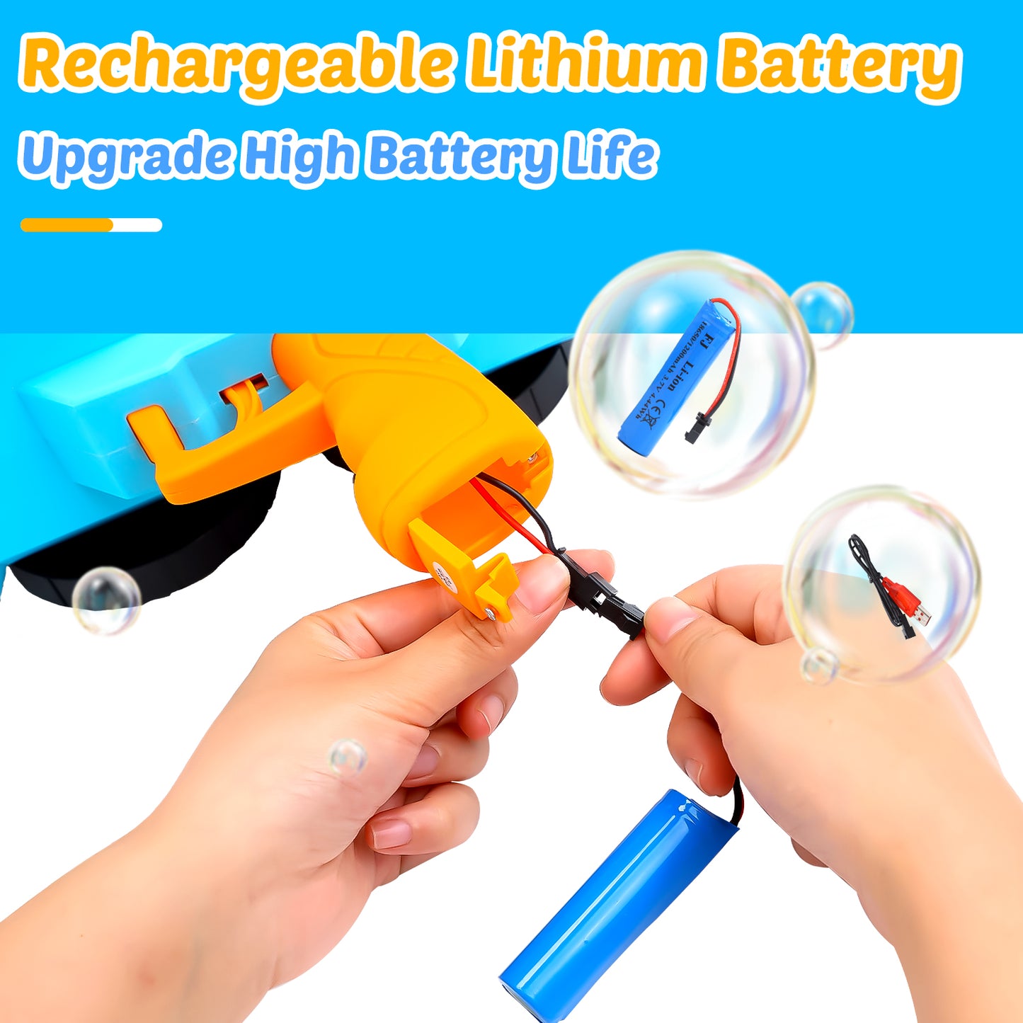 Eaglestone Bubble Machine Gun for Kids, 139 Hole Automatic Bubbles Wand