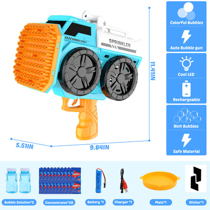 Eaglestone Bubble Machine Gun for Kids, 139 Hole Automatic Bubbles Wand