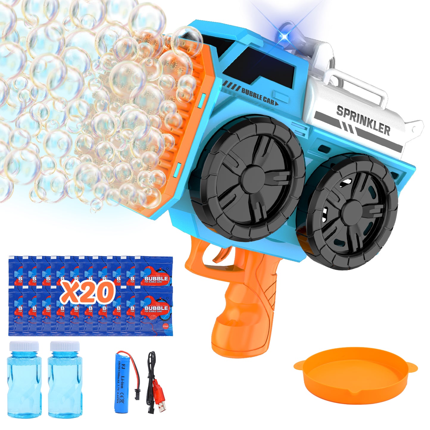 Eaglestone Bubble Machine Gun for Kids, 139 Hole Automatic Bubbles Wand