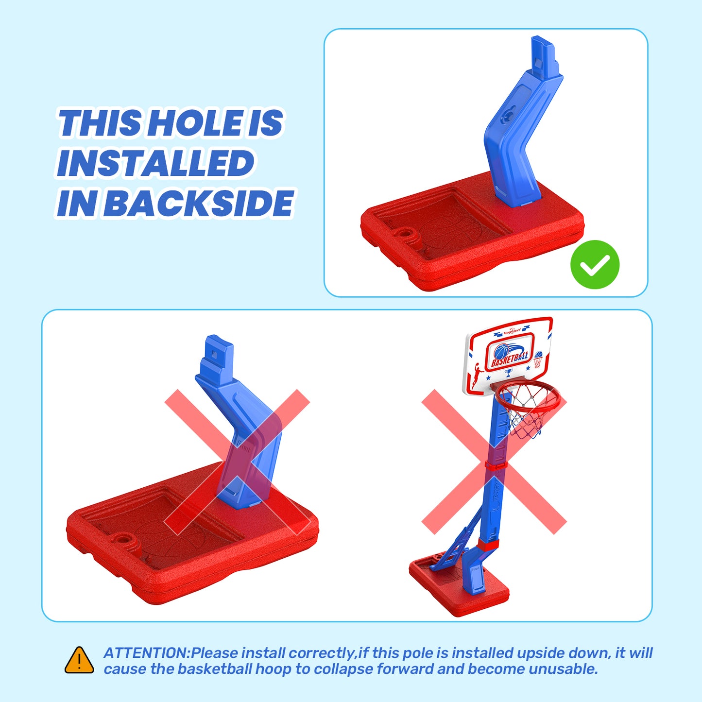 Eaglestone Toddler Basketball Hoop for Kids with 4 Balls, Adjustable Height