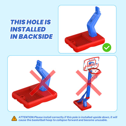 Eaglestone Toddler Basketball Hoop for Kids with 4 Balls, Adjustable Height