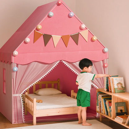 EagleStone Large Kids Play Tent with Star Light, Padded Mat,Toddler Tent Indoor,Playhouse for Toddlers, Boys, Girls, Indoor Bed Tent Gift Toy