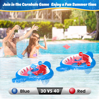Eaglestone 2 PCS Pool Shark Cornhole Toys for Kids