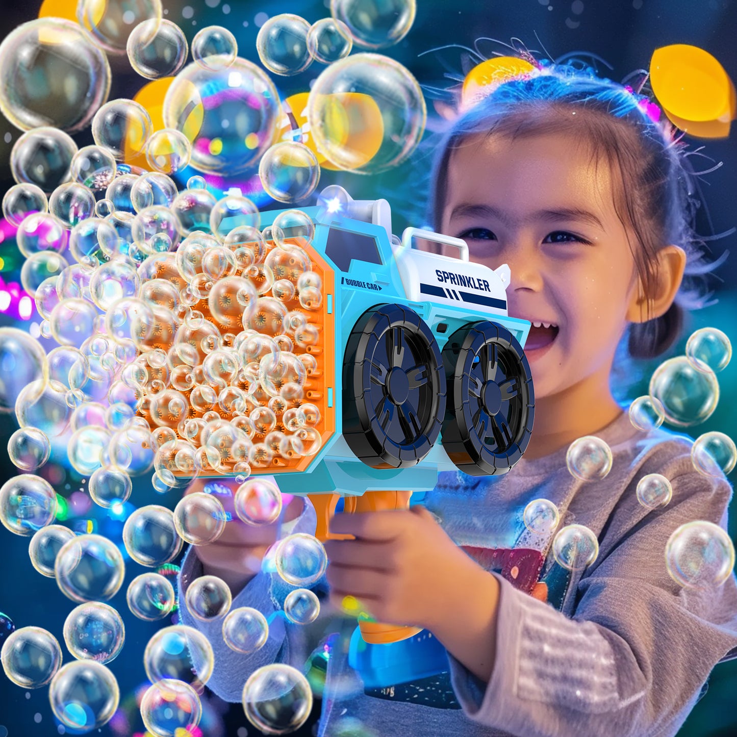 Eaglestone Bubble Machine Gun for Kids, 139 Hole Automatic Bubbles Wand