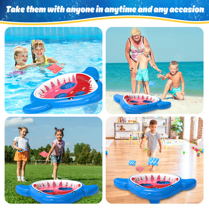 Eaglestone 2 PCS Pool Shark Cornhole Toys for Kids