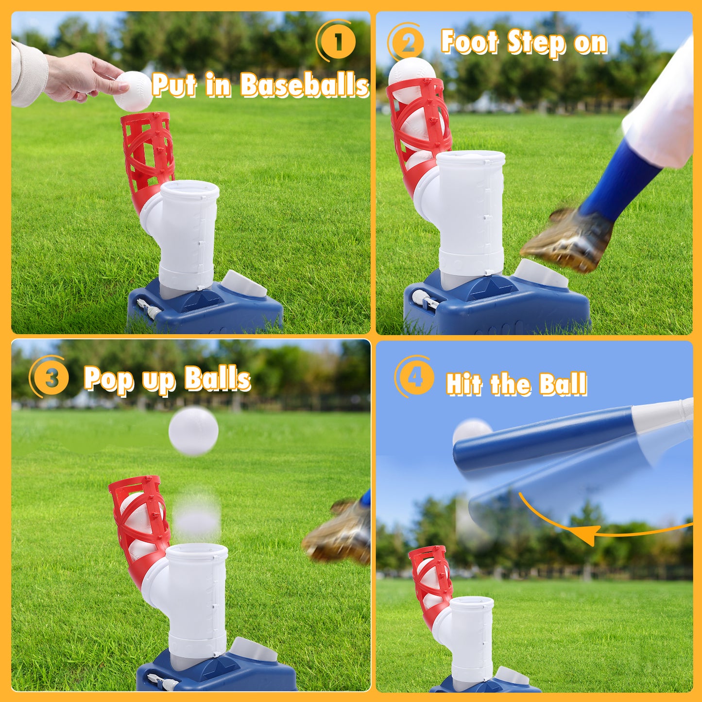 EagleStone 2 in 1 Tball Set for Kids, Toddler T Ball Set