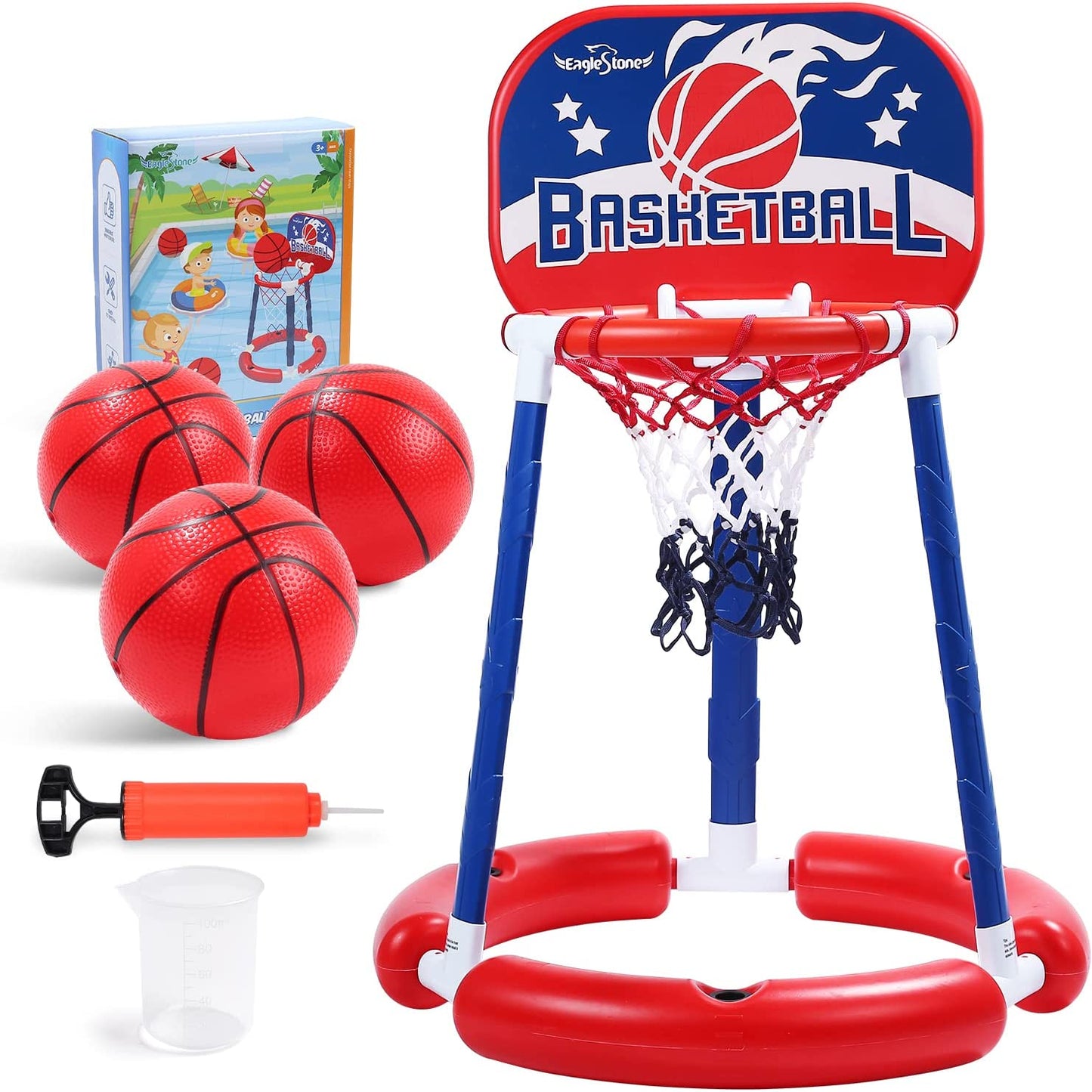 EagleStone Pool Basketball Toys with Backboard