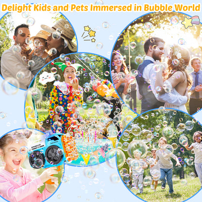 Eaglestone Bubble Machine Gun for Kids, 139 Hole Automatic Bubbles Wand