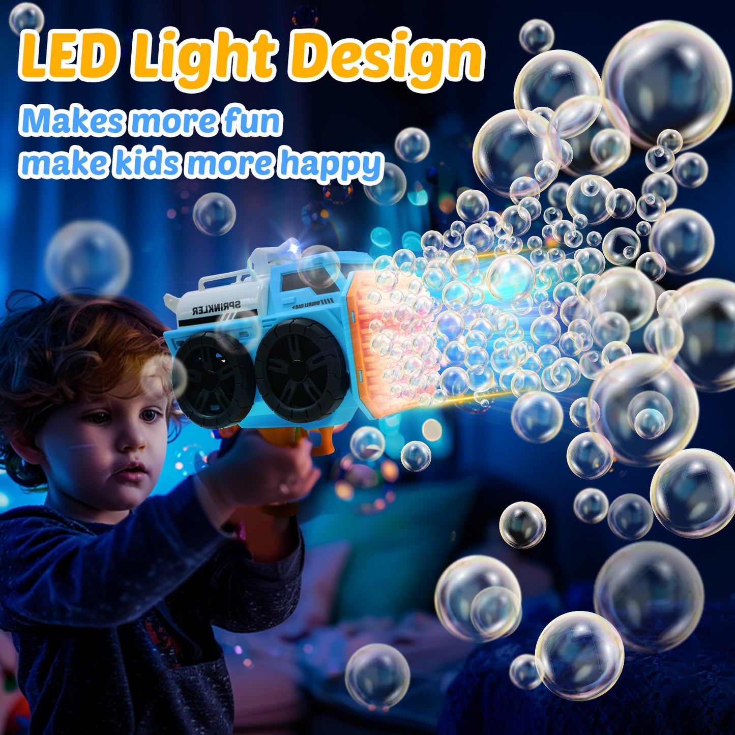 Eaglestone Bubble Machine Gun for Kids, 139 Hole Automatic Bubbles Wand