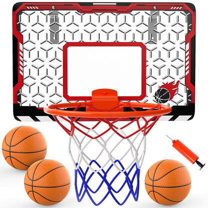 EagleStone Mini Basketball Hoop for Door & Wall, Foldable Rim with 3 Balls and Pump, Indoor Basketball Toy Game Set for Kids Adults, Bedroom Office Sports Gift