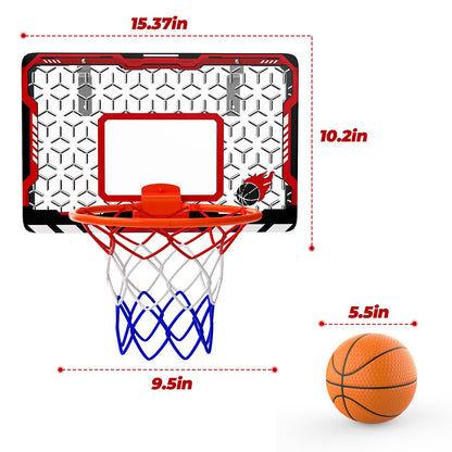 EagleStone Mini Basketball Hoop for Door & Wall, Foldable Rim with 3 Balls and Pump, Indoor Basketball Toy Game Set for Kids Adults, Bedroom Office Sports Gift
