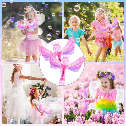 EagleStone Princess Bubble Wands for Kids, Bubble Machine for Toddlers, LED Light & Music Bubble Toys with 1 Li-ion Battery, Outdoor Easter Birthday Toys for Toddlers, 3 4 5 6 7 8 Year Old Girl Gifts